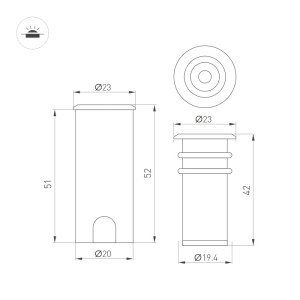 Встраиваемый светильник уличный  057841