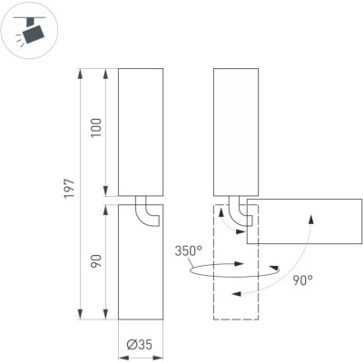 Точечный светильник NUANCE SURFACE FLAP 049916
